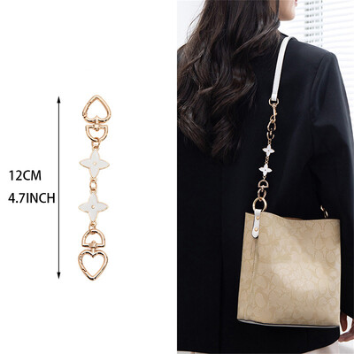 1 buc. Lanț de extensie pentru geantă Poșetă cu lanț în formă de inimă, curea pentru geantă de mână, cataramă pentru agățat, lanț de bricolaj, farmec, accesorii pentru geanta de umăr