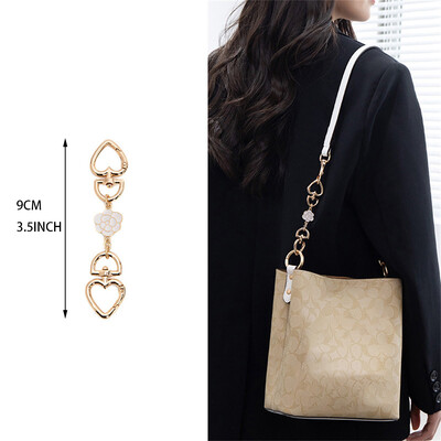 1 buc. Lanț de extensie pentru geantă Poșetă cu lanț în formă de inimă, curea pentru geantă de mână, cataramă pentru agățat, lanț de bricolaj, farmec, accesorii pentru geanta de umăr