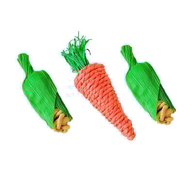 Παπαγάλος Chew Grind Teeth Παιχνίδι Πουλί Χάμστερ Κουνέλι Παιχνίδι Πουλιά Κούνια Κλουβί Κρεμαστό αξεσουάρ Χειροποίητο καρότο καλαμπόκι αμπέλου παιχνίδι μπάλα