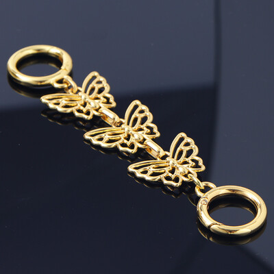 1 db Butterfly pénztárca hosszabbító lánctáska láncszíj kézitáska vállpánt lánc barkács fém lánchosszabbító