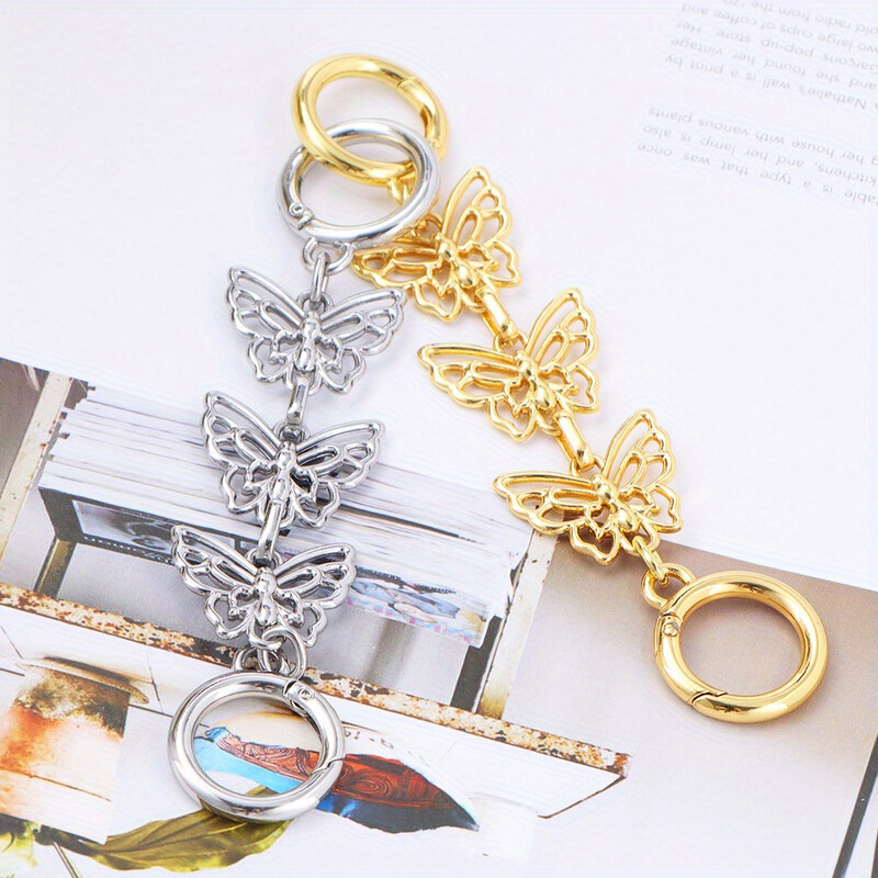 1 db Butterfly pénztárca hosszabbító lánctáska láncszíj kézitáska vállpánt lánc barkács fém lánchosszabbító