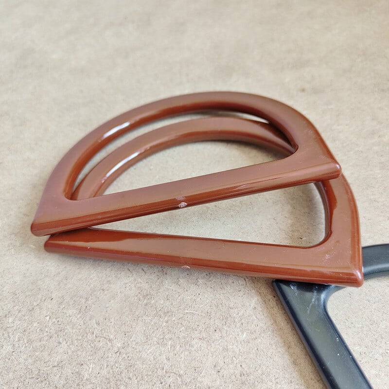 2 ks okrúhle živicové rukoväte v tvare D pre ručne vyrobenú kabelku, rám kabelky, DIY tkané doplnky na tašky, módne rukoväte na tašky