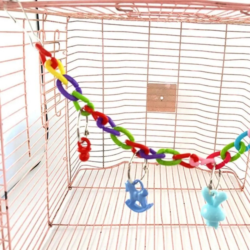 Farebná vtáčia hračka pre papagáje, hojdačka, klietka, lezecká hračka pre andulka, korela, andulka, lovebird 35 cm