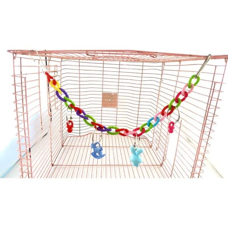 Farebná vtáčia hračka pre papagáje, hojdačka, klietka, lezecká hračka pre andulka, korela, andulka, lovebird 35 cm