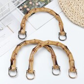 Χειροποίητα D Shape Bamboo Bag Handles Handbag DIY Tote τσάντα τσάντα αντικατάστασης λαβές κατασκευής αξεσουάρ τσάντας