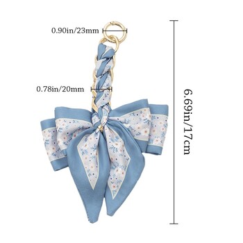 Weave Bag Chain Women Charm Мек копринен шал Ключодържател Creative Направи си сам аксесоари за чанти