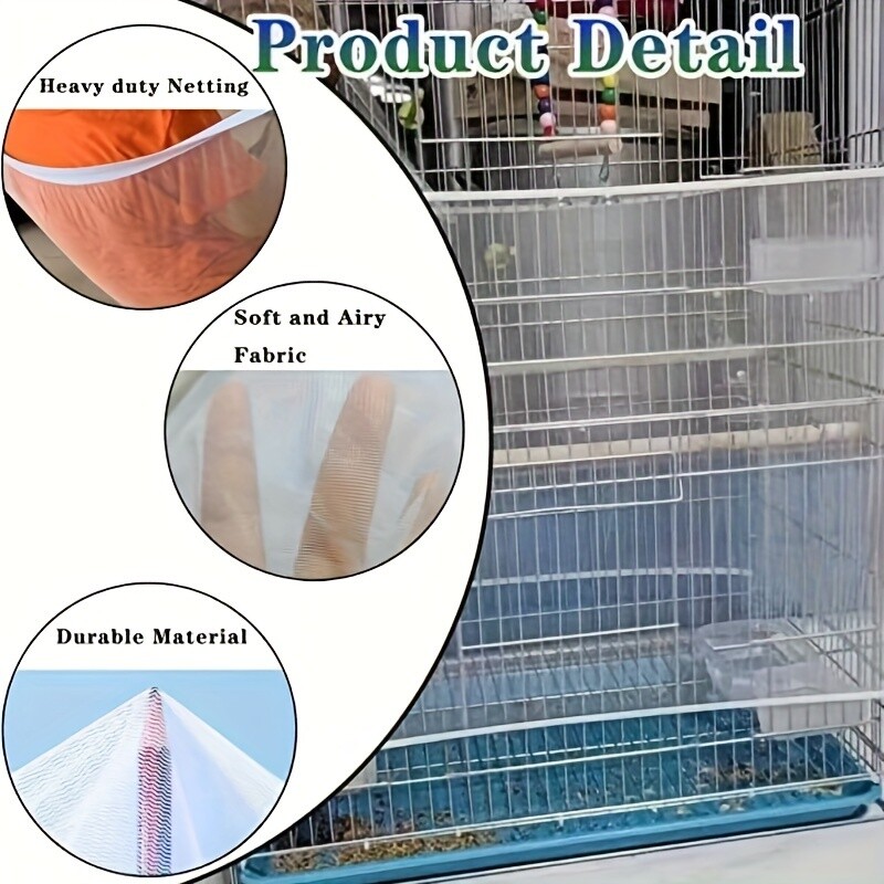 1PC Bird Cage Net Amazon.com paukščių narvelio purslų tinklas tinklelis paukščių narvelio skrydžio prevencija