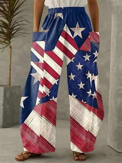 Νέο παντελόνι μόδας 2024 Εκλεκτά και κομψά παντελόνια Γυναικεία ρούχα casual ευέλικτο μοτίβο πιάνου Παντελόνι με φαρδύ πόδι