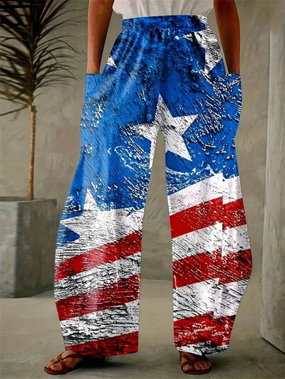 Νέο παντελόνι μόδας 2024 Εκλεκτά και κομψά παντελόνια Γυναικεία ρούχα casual ευέλικτο μοτίβο πιάνου Παντελόνι με φαρδύ πόδι