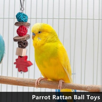 Bird Chew Toys Bird Cage Ξύλινος παπαγάλος Καταστροφέας Παιχνίδια Bird Cage Διακόσμηση Bird Cage Toy For Budgies Lovebirds Conures Macaws νέο