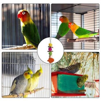 Bird Chew Toys Bird Cage Ξύλινος παπαγάλος Καταστροφέας Παιχνίδια Bird Cage Διακόσμηση Bird Cage Toy For Budgies Lovebirds Conures Macaws νέο