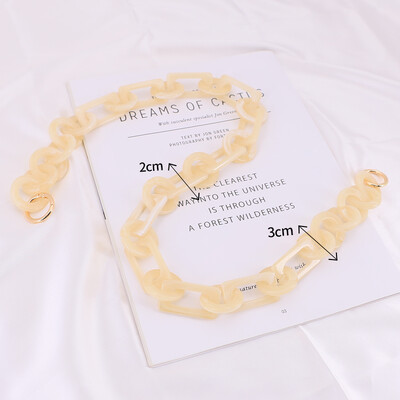 DIY Chunky akril láncpánt kézitáska táskákhoz Candy Color vállpánt 30 cm-130 cm akril kézitáska válltáska lánc