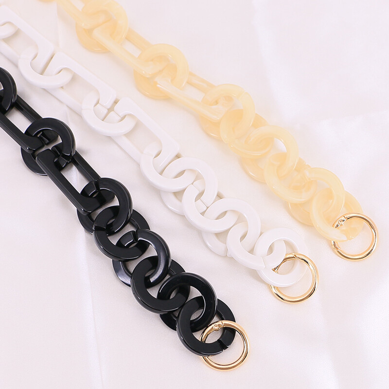 DIY Chunky akril láncpánt kézitáska táskákhoz Candy Color vállpánt 30 cm-130 cm akril kézitáska válltáska lánc