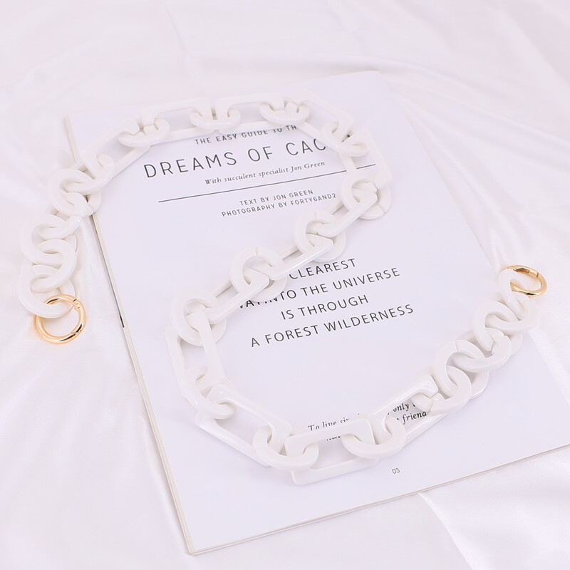 DIY Chunky akril láncpánt kézitáska táskákhoz Candy Color vállpánt 30 cm-130 cm akril kézitáska válltáska lánc