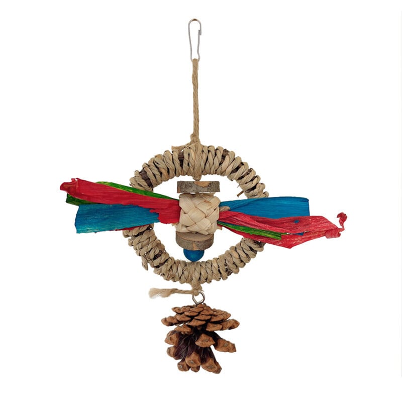 Jucărie pentru animale de companie de dimensiuni mini Jucărie pentru papagal Jucărie de mestecat hamster Jucărie de mestecat Iepure Snur molar Antrenor de păsări pentru animale de companie mic Din ratan Jucărie de mestecat Animale de companie