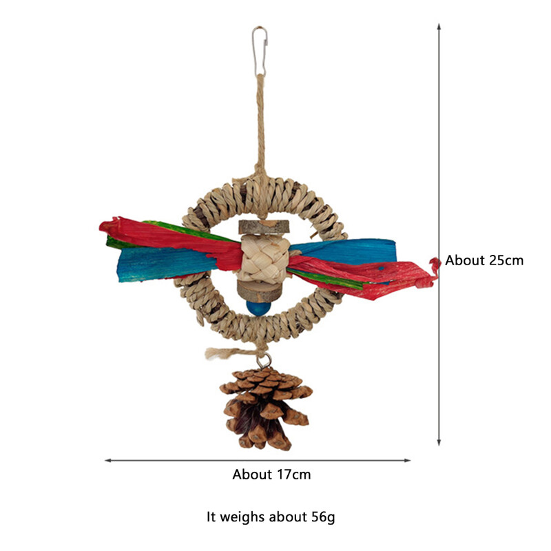 Jucărie pentru animale de companie de dimensiuni mini Jucărie pentru papagal Jucărie de mestecat hamster Jucărie de mestecat Iepure Snur molar Antrenor de păsări pentru animale de companie mic Din ratan Jucărie de mestecat Animale de companie