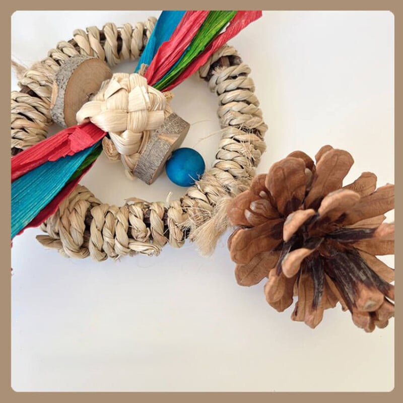 Jucărie pentru animale de companie de dimensiuni mini Jucărie pentru papagal Jucărie de mestecat hamster Jucărie de mestecat Iepure Snur molar Antrenor de păsări pentru animale de companie mic Din ratan Jucărie de mestecat Animale de companie