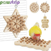 Žuvacie hračky pre papagáje, prírodné drevené papagáje, bloky z korku, puzzle, závesná hračka pre malé vtáky, hracia hračka, trhacia hračka, príslušenstvo pre vtáky