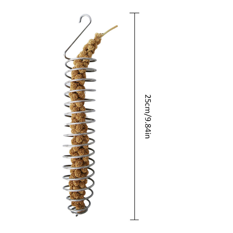 Rozsdamentes acél madáretető Gyümölcs-zöldségkosártartó Etetőeszköz Tartály Madárkiképző játék Új kisállatkellékek Kuş Bezi