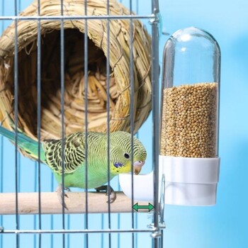 Pet Bird Water Feeder Parrot Water Dispenser Bird Cage Suspended Automatic Water Dispenser Bird Feeder