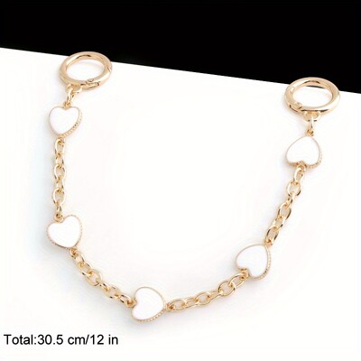 1 db 30,5 cm-es szív alakú crossbody táska hosszabbító lánc szerelem hosszabbító lánc pénztárca kézitáska DIY dekoratív vállpántos lánc