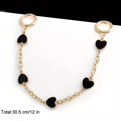 1 db 30,5 cm-es szív alakú crossbody táska hosszabbító lánc szerelem hosszabbító lánc pénztárca kézitáska DIY dekoratív vállpántos lánc