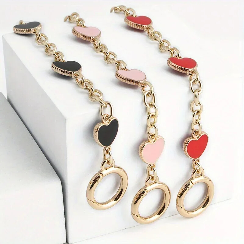 1 db 30,5 cm-es szív alakú crossbody táska hosszabbító lánc szerelem hosszabbító lánc pénztárca kézitáska DIY dekoratív vállpántos lánc