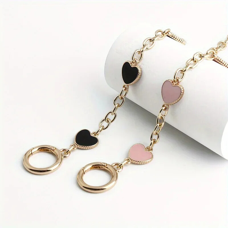 1 db 30,5 cm-es szív alakú crossbody táska hosszabbító lánc szerelem hosszabbító lánc pénztárca kézitáska DIY dekoratív vállpántos lánc