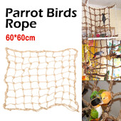 Putni Šūpoles Kāpņu Rotaļlietas Kaņepju virvju tīkls Mājdzīvnieku papagailis Putni Košļāt Spēlēt Kāpšanas virves ar āķi mājdzīvnieku aksesuāri putnu iekštelpu rotaļlietai