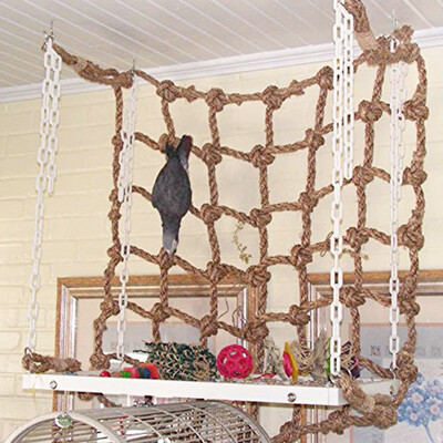 60*60cm папагал мрежа за катерене играчка за птици люлка въже мрежа стойка за птици мрежа хамак с кука птица висяща катерене дъвчене хапещи играчки