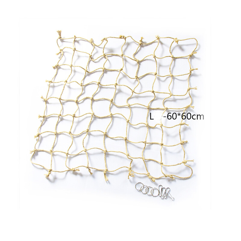 60*60cm Mreža za penjanje za papige Igračka za ptice Mreža za ljuljanje Konop za ptice Mreža za viseću mrežu s kukom Viseća ptica Penjačka igračka za grickanje