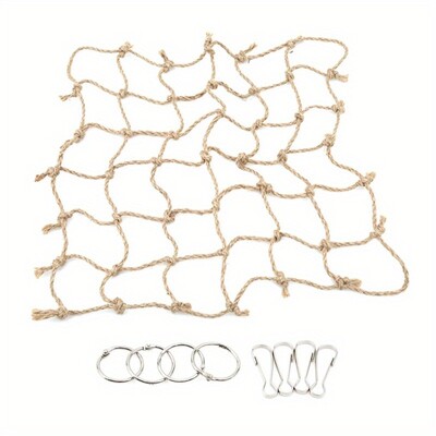 40*40cm papagailis kāpšanas tīkls putnu rotaļlieta šūpoļu virves statīvs šūpuļtīkls ar āķi piekarināmas košļājamās rotaļlietas