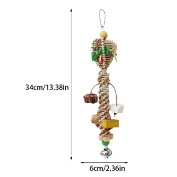 Παιχνίδι που μασάει πουλί Παιχνίδι για κατοικίδια Χειροποίητο παιχνίδι πέρκα που σκίζει μεγάλο παπαγάλο Παιχνίδια κλουβί δάγκωμα παιχνιδιών κούνια αναρρίχηση παίζοντας μενταγιόν 앵무새 장난감