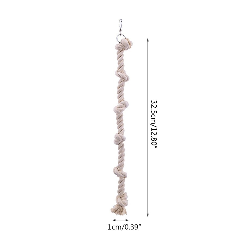 Piekarināms kokvilnas virves šūpoļu būris ar mezgliem, papagaiļa kāpšanas rotaļlieta, garlaicības lauzējs papagaiļiem
