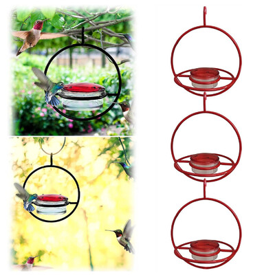 Metallist lihtne koolibri veesöötja, rippuv ümmargune minilindude söötja 4 joogisöötmisauguga, koolibritele