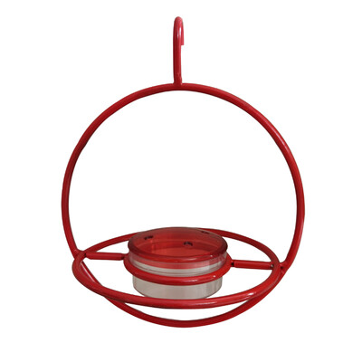 Metallist lihtne koolibri veesöötja, rippuv ümmargune minilindude söötja 4 joogisöötmisauguga, koolibritele