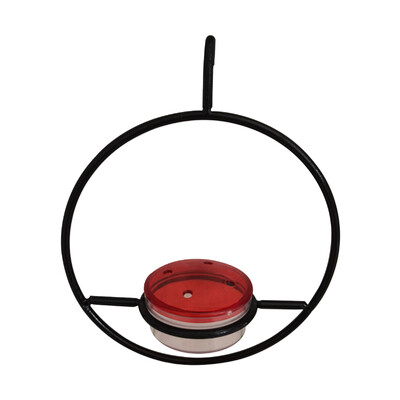 Metallist lihtne koolibri veesöötja, rippuv ümmargune minilindude söötja 4 joogisöötmisauguga, koolibritele