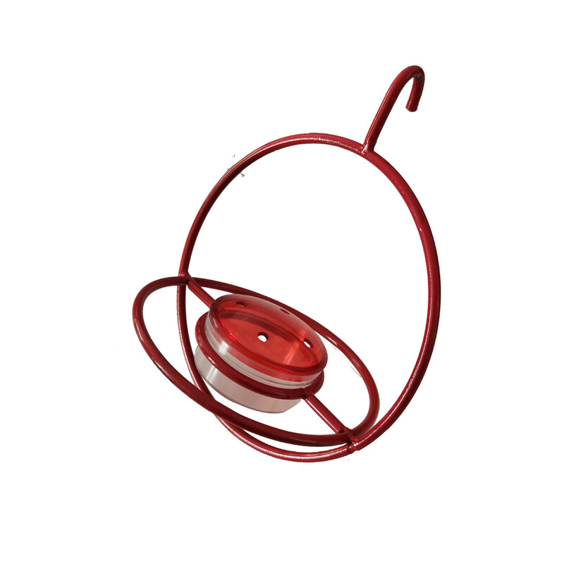 Metallist lihtne koolibri veesöötja, rippuv ümmargune minilindude söötja 4 joogisöötmisauguga, koolibritele