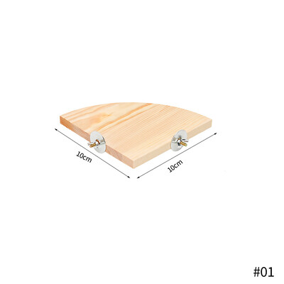 Papūga paukščių medinio ešerio stovo platforma, stačiakampė vėduoklės formos lentynėlė, skirta banguotai papūgai papūgai žiurkėnui gerbilo žiurkei