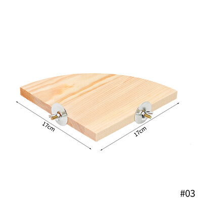 Papūga paukščių medinio ešerio stovo platforma, stačiakampė vėduoklės formos lentynėlė, skirta banguotai papūgai papūgai žiurkėnui gerbilo žiurkei