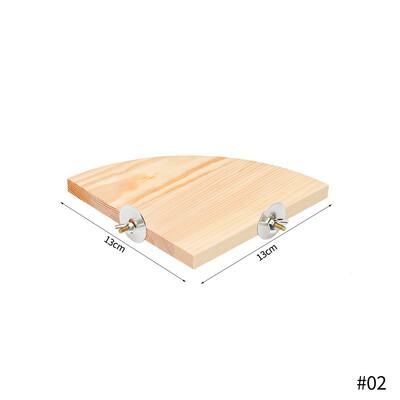 Papūga paukščių medinio ešerio stovo platforma, stačiakampė vėduoklės formos lentynėlė, skirta banguotai papūgai papūgai žiurkėnui gerbilo žiurkei