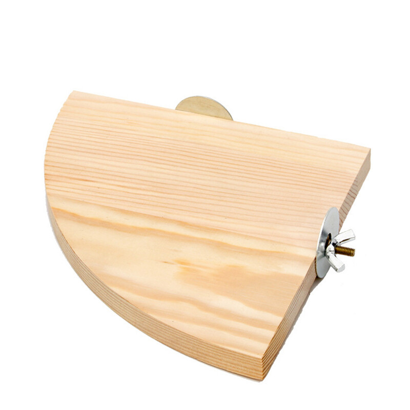 Papūga paukščių medinio ešerio stovo platforma, stačiakampė vėduoklės formos lentynėlė, skirta banguotai papūgai papūgai žiurkėnui gerbilo žiurkei