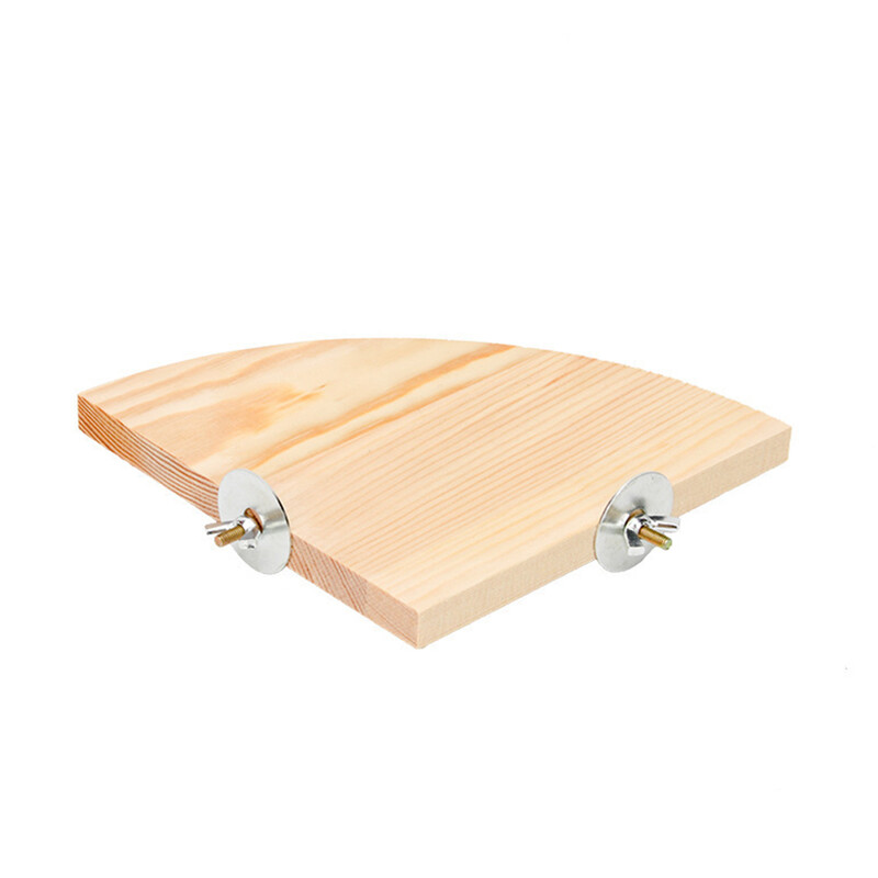 Papūga paukščių medinio ešerio stovo platforma, stačiakampė vėduoklės formos lentynėlė, skirta banguotai papūgai papūgai žiurkėnui gerbilo žiurkei