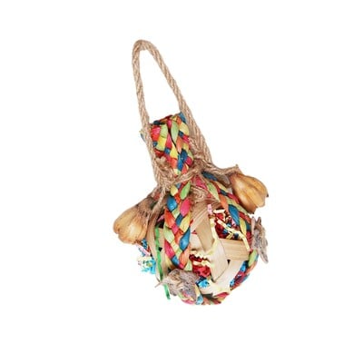 1 τεμ. Παπαγάλος Παιχνίδι Πουλί Κρεμαστό Μικρό Παιχνίδι Μασήματος Παιχνιδιών Μπάλα Πουλί για κατοικίδια Κούνια Κλουβί γέφυρας Παιχνίδι για Lovebird Cockatiels Budgies