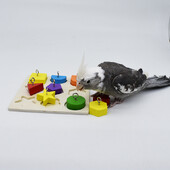 Papūgos mokomieji žaislai Papūgos interaktyvūs rotango žaislai mediniai blokai paukščiai dėlionės žaislai paukščiams