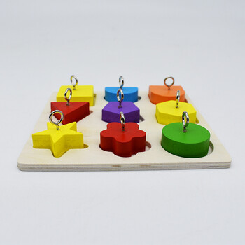 Parrot Εκπαιδευτικά Παιχνίδια Parrot Interactive Rattan Toys Wooden Block Birds Παιχνίδι παζλ προμήθειες πουλιών