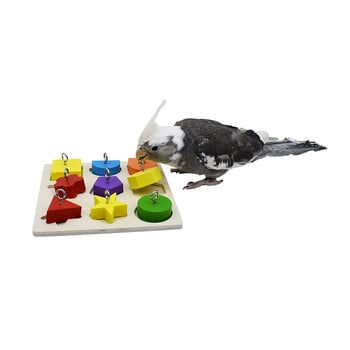 Parrot Εκπαιδευτικά Παιχνίδια Parrot Interactive Rattan Toys Wooden Block Birds Παιχνίδι παζλ προμήθειες πουλιών