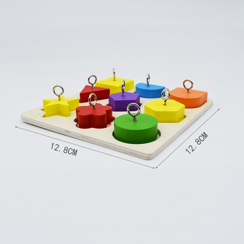 Papūgos mokomieji žaislai Papūgos interaktyvūs rotango žaislai mediniai blokai paukščiai dėlionės žaislai paukščiams