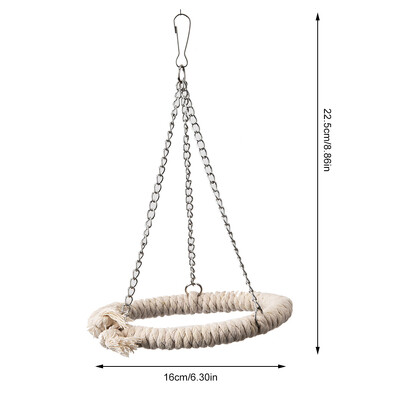 Parrot Toy Bird Toy Cotton Rope Stand Αναρρίχηση Ladder Ring Μαλακό κρεβάτι Parrot Βαμβακερό σχοινί