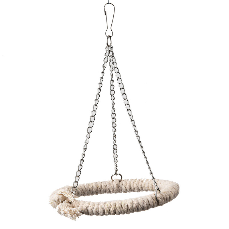 Parrot Toy Bird Toy Cotton Rope Stand Αναρρίχηση Ladder Ring Μαλακό κρεβάτι Parrot Βαμβακερό σχοινί